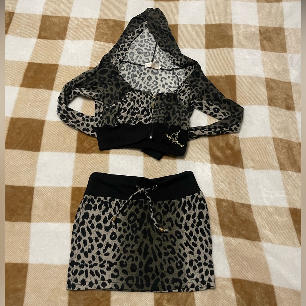 Vintage Baby Phat Matching Leopard Print Set